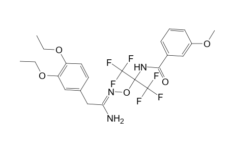 N-[1-[[1-amino-2-(3,4-diethoxyphenyl)ethylidene]amino]oxy-2,2,2-trifluoro-1-(trifluoromethyl)ethyl]-3-methoxy-benzamide