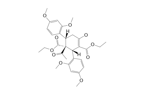 4-ACETYL-2,4-BIS-(ETHOXYCARBONYL)-3,5-BIS-(2,4-DIMETHOXYPHENYL)-1-CYCLOHEXENOL