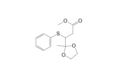 Methyl 4-Oxo-3-(phenylthio)pentanoate, Ethylene Acetal