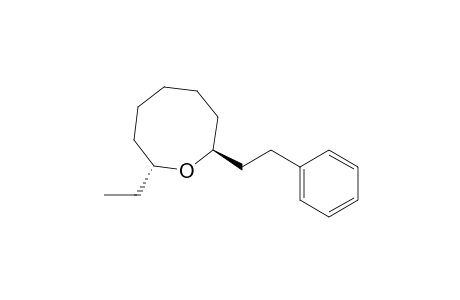 Oxocane, 2-ethyl-8-(2-phenylethyl)-, trans-(.+-.)-