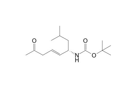 N-[(E,1S)-1-isobutyl-5-keto-hex-2-enyl]carbamic acid tert-butyl ester