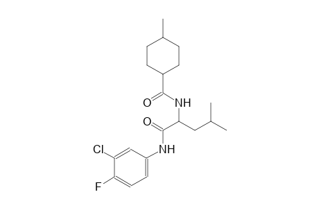 N-{1-[(3-chloro-4-fluoroanilino)carbonyl]-3-methylbutyl}-4-methylcyclohexanecarboxamide