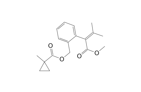 Benzeneacetic acid, 2-[[[(1-methylcyclopropyl)carbonyl]oxy]methyl]-alpha-(1-methylethylidene)-, methyl ester