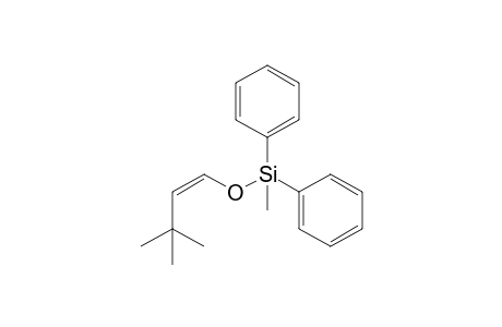 (Z/E)-3,3-Dimethyl-1-(methyldiphenylsiloxy)-1-butene