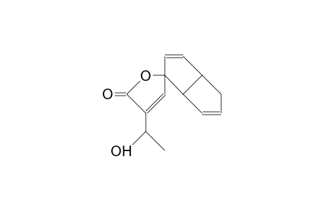 (1S,2R)-cis-Bicyclo(3.3.0)octa-3,7-diene-2-spiro-4'-(.alpha.,.alpha.-(1-hydroxy-ethyl)-/.delta..alpha.,.beta./-butenolide)