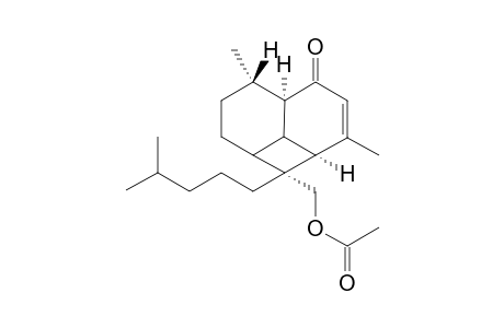 4H-Cyclobuta[de]naphthalen-4-one, 1-[(acetyloxy)methyl]-1,1a,4a,5,6,7,7a,7b-octahydro-2,5-dimethyl-1-(4 -methylpentyl)-, [1R-(1.alpha.,1a.alpha.,4a.alpha.,5.beta.,7a.alpha.,7b.alpha.)]-