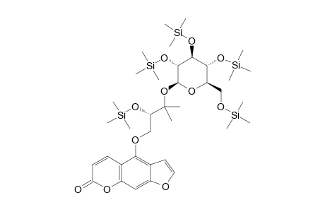 4-[(2S)-3-(.beta.-D-Glucopyranosyloxy)-2-hydroxy-3-methylbutoxy]-7H-furo[3,2-G][1]benzopyran-7-one, 5tms derivative