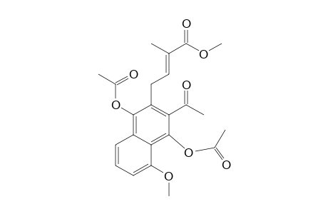 2-Butenoic acid, 4-[3-acetyl-1,4-bis(acetyloxy)-5-methoxy-2-naphthalenyl]-2-methyl-, methyl ester, (E)-