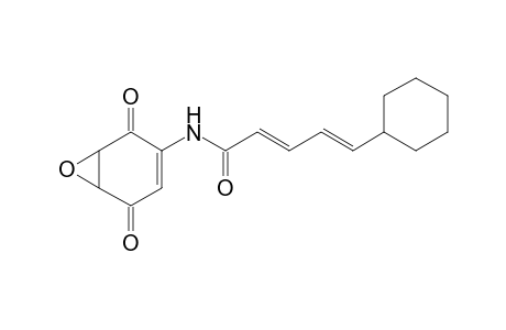 (2E,4E)-5-cyclohexyl-N-(2,5-diketo-7-oxabicyclo[4.1.0]hept-3-en-4-yl)penta-2,4-dienamide