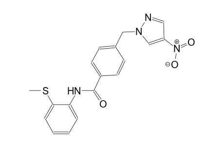 N-[2-(methylsulfanyl)phenyl]-4-[(4-nitro-1H-pyrazol-1-yl)methyl]benzamide