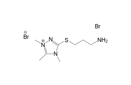 3-((3-aminopropyl)thio)-1,4,5-trimethyl-4H-1,2,4-triazol-1-ium bromide hydrobromide