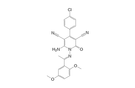 6-Amino-1-[1-(2,5-dimethoxyphenyl)ethylideneamino)-2-oxo-4-(2-chlorophenyl)-1,2-dihy-dropyridine-3,5-dicarbonitrile