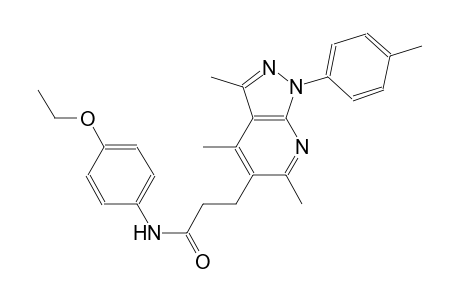 1H-pyrazolo[3,4-b]pyridine-5-propanamide, N-(4-ethoxyphenyl)-3,4,6-trimethyl-1-(4-methylphenyl)-