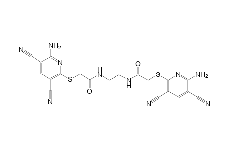 2-[(6-amino-3,5-dicyano-2-pyridinyl)sulfanyl]-N-[2-({[(6-amino-3,5-dicyano-2-pyridinyl)sulfanyl]acetyl}amino)ethyl]acetamide