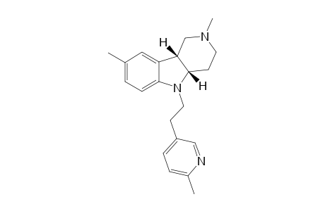 (4aR',9bS')-2,8-Dimethyl-5-[2-(6-methylpyrid-3-yl)ethyl]-2,3,4,4a,9b-hexahydro-1H-pyrido[4,3-b]-indole