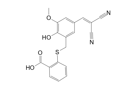 4-Hydroxy-3-methoxy-5-[(2-carboxyphenyl)thiomethyl]-.alpha.-dicyanoethene