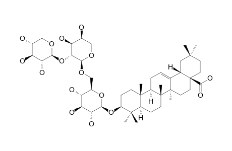 OLEANOLIC-ACID-3-O-BETA-D-XYLOPYRANOSYL-(1->2)-ALPHA-L-ARABINOPYRANOSYL-(1->6)-BETA-D-GLUCOPYRANOSIDE