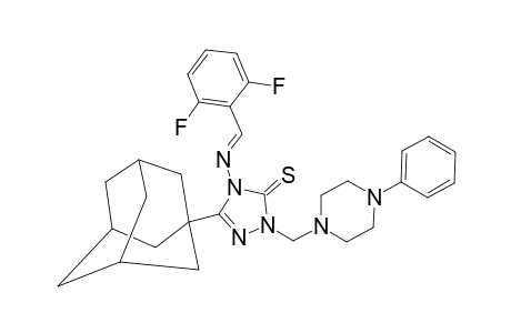 5-(1-ADAMANTYL)-4-(2,6-DIFLUOROBENZYLIDENEAMINO)-2-(4-PHENYL-1-PIPERAZINYLMETHYL)-1,2,4-TRIAZOLINE-3-THIONE