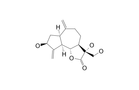 SOLSTITIALIN-A;(3R*,3AR*,8S*,9AR*,9BR*)-PERHYDRO-3,8-DIHYDROXY-3-(HYDROXYMETHYL)-6,9-DI-(METHYLIDENE)-AZULENO-[4,5-B]-FURAN-2-ONE