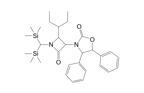 N-Bis(trimethylsilyl)methyl-2-(1-ethylpropyl)-3-(2-oxo-4,5-diphenyloxazolidin-3-yl)-1-azacyclobutan-4-one