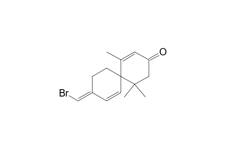 (+-)-(E)-9-(Bromomethylene)-1,5,5-trimethylspiro[5.5]undec-1,7-dien-3-one