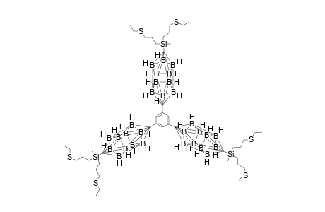 1,3,5-Tris[12-(bis(3-ethylthio)propyl)methylsilyl)-1,12-dicarba-closo-dodecaboran-1-yl]benzene