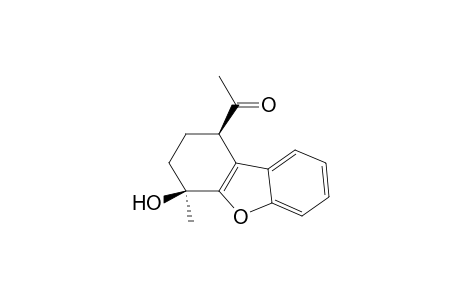 Ethanone, 1-(1,2,3,4-tetrahydro-4-hydroxy-4-methyl-1-dibenzofuranyl)-, trans-