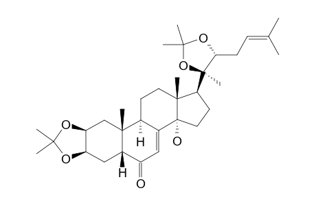 24,25-ANHYDRO-20-HYDROXYECDYSONE;#II;STACHYSTERONE-C-2,3:20,22-DIACETONIDE;(20R,22R)-14-ALPHA-HYDROXY-2-BETA,3-BETA:20,22-BIS-O-ISOPROPYLIDENE-5-BETA-CHOLESTA-