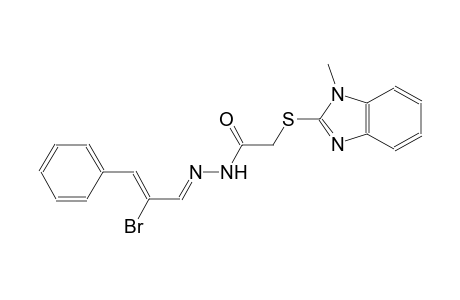 acetic acid, [(1-methyl-1H-benzimidazol-2-yl)thio]-, 2-[(E,2Z)-2-bromo-3-phenyl-2-propenylidene]hydrazide