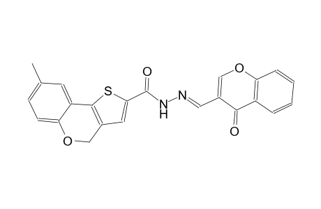 8-methyl-N'-[(E)-(4-oxo-4H-chromen-3-yl)methylidene]-4H-thieno[3,2-c]chromene-2-carbohydrazide