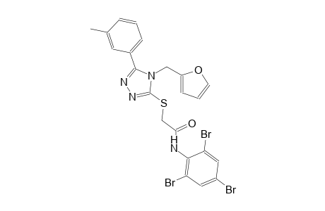 2-{[4-(2-furylmethyl)-5-(3-methylphenyl)-4H-1,2,4-triazol-3-yl]sulfanyl}-N-(2,4,6-tribromophenyl)acetamide