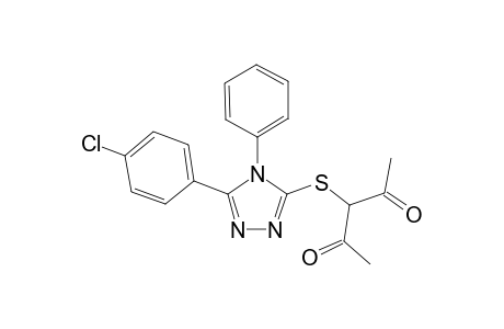 3-[[5-(4-chlorophenyl)-4-phenyl-1,2,4-triazol-3-yl]sulfanyl]pentane-2,4-dione