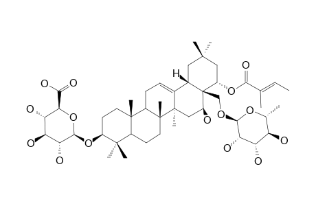 ALTERNOSIDE-XVII;CHICHIPEGENIN-22-O-TIGLOYL-3-O-BETA-D-GLUCURONOPYRANOSYL-28-O-ALPHA-L-RHAMNOPYRANOSIDE