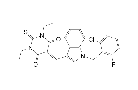 5-{[1-(2-chloro-6-fluorobenzyl)-1H-indol-3-yl]methylene}-1,3-diethyl-2-thioxodihydro-4,6(1H,5H)-pyrimidinedione