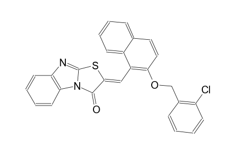 (2Z)-2-({2-[(2-chlorobenzyl)oxy]-1-naphthyl}methylene)[1,3]thiazolo[3,2-a]benzimidazol-3(2H)-one