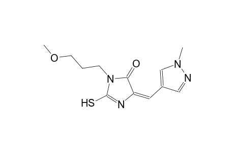 (5E)-3-(3-methoxypropyl)-5-[(1-methyl-1H-pyrazol-4-yl)methylene]-2-sulfanyl-3,5-dihydro-4H-imidazol-4-one