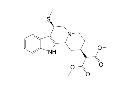 Dimethyl cis-7-(methylthio)indolo[2,3-a]quinolizidine-2-malonate