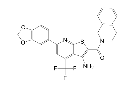 6-(1,3-benzodioxol-5-yl)-2-(3,4-dihydro-2(1H)-isoquinolinylcarbonyl)-4-(trifluoromethyl)thieno[2,3-b]pyridin-3-ylamine