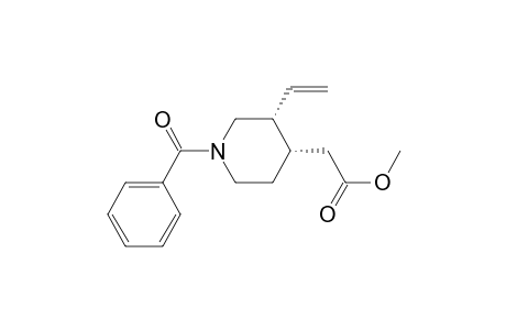 4-Piperidineacetic acid, 1-benzoyl-3-ethenyl-, methyl ester, cis-(.+-.)-