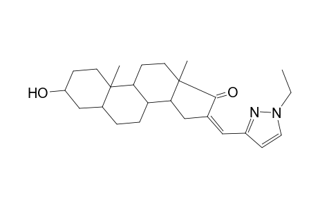 (16Z)-16-[(1-ethyl-3-pyrazolyl)methylidene]-3-hydroxy-10,13-dimethyl-2,3,4,5,6,7,8,9,11,12,14,15-dodecahydro-1H-cyclopenta[a]phenanthren-17-one