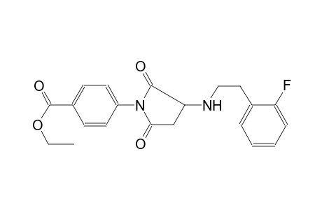 Benzoic acid, 4-[3-[2-(2-fluorophenyl)ethylamino]-2,5-dioxo-1-pyrrolidinyl]-, ethyl ester