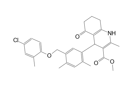 methyl 4-{5-[(4-chloro-2-methylphenoxy)methyl]-2,4-dimethylphenyl}-2-methyl-5-oxo-1,4,5,6,7,8-hexahydro-3-quinolinecarboxylate