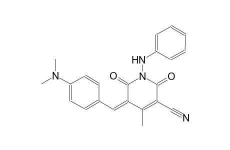 3-pyridinecarbonitrile, 5-[[4-(dimethylamino)phenyl]methylene]-1,2,5,6-tetrahydro-4-methyl-2,6-dioxo-1-(phenylamino)-, (5Z)-