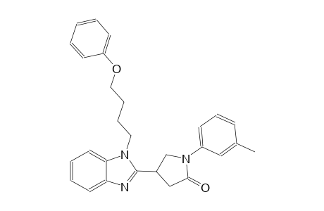 1-(3-Methylphenyl)-4-[1-(4-phenoxybutyl)-1H-1,3-benzodiazol-2-yl]pyrrolidin-2-one