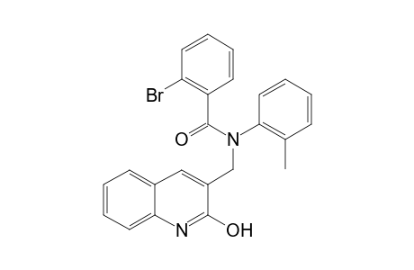 2-Bromo-N-(2-hydroxy-quinolin-3-ylmethyl)-N-O-tolyl-benzamide