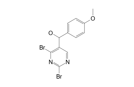 2,4-DIBROMO-5-(1-HYDROXY-PARA-METHOXYPHENYLMETHYL)-PYRIMIDINE