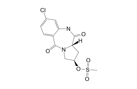 (2R,11AS)-8-CHLORO-2-METHYLSULFONYLOXY-1,2,3,10,11,11A-HEXAHYDROPYRROLO-[2,1-C]-[1,4]-BENZODIAZEPIN-5,11-DIONE