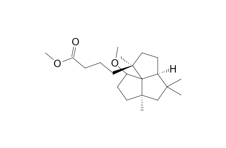 2-Methoxy-5.beta.,7,7,11.beta.-tetramethyl-11.alpha.-(3-methoxycarbonylpropyl)-8.alpha.-tricyclo(6.3.0.0(1,5))undecane