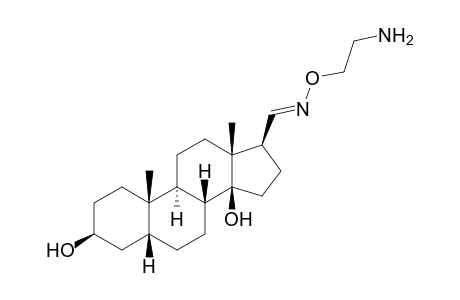 (3S,5R,8R,9S,10S,13R,14S,17S)-17-[(E)-2-aminoethoxyiminomethyl]-10,13-dimethyl-1,2,3,4,5,6,7,8,9,11,12,15,16,17-tetradecahydrocyclopenta[a]phenanthrene-3,14-diol