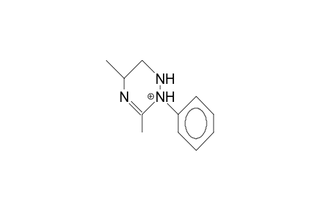 3,5-Dimethyl-2-phenyl-1,2,5,6-tetrahydro-1,2,4-triazine cation